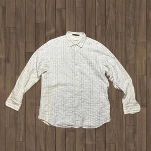 Tommy Bahama Button Up Striped Cotton and Silk Men’s L